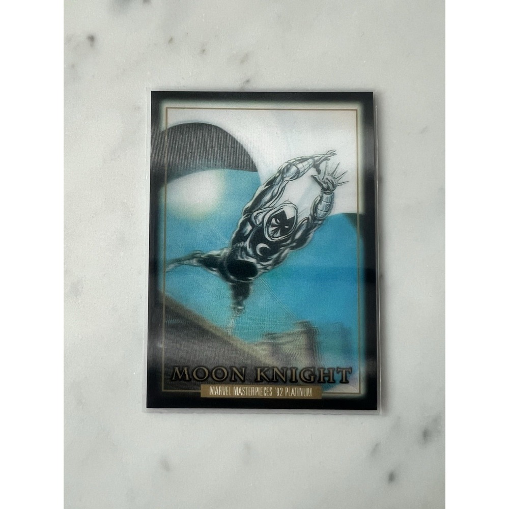 2024 Upper Deck Marvel Masterpieces '92 Platinum Moon Knight Lenticular Card #51